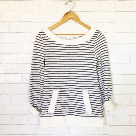 Banana Republic Sweaters - Banana Republic Striped Plush Boatneck Sweater